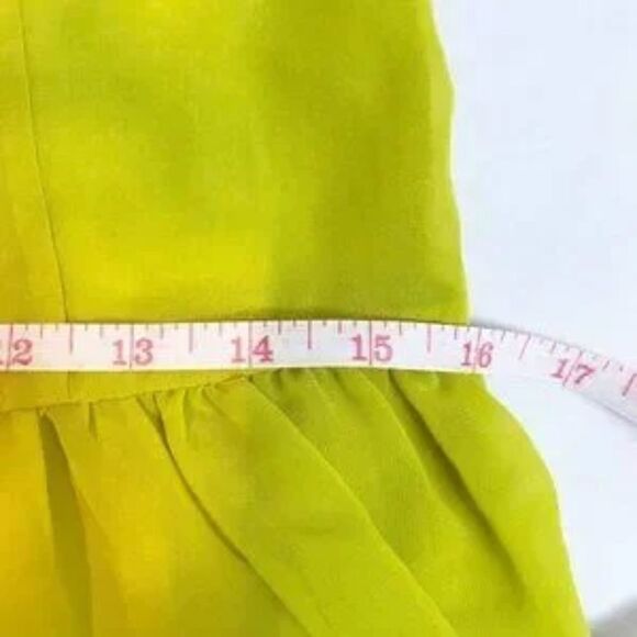 LIME chiffon peplum sleeveless blouse - Picture 8 of 8